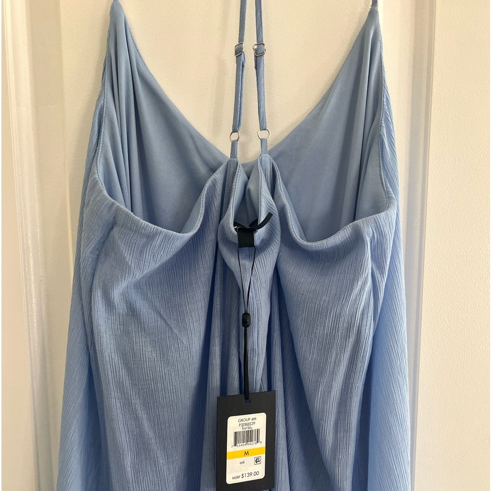 New 💙 DKNY, light blue maxi, dress, spaghetti straps, a size medium